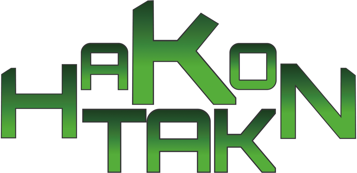 Grön tonad variant av Hakon Taks logotyp med mörk kant